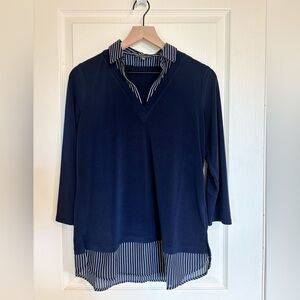 Women’s two-fer layered blouse size small